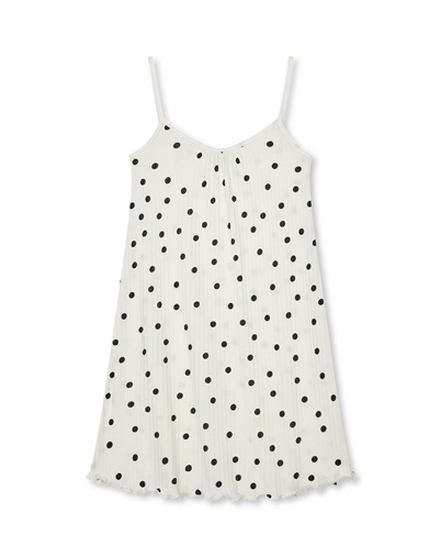 Mads Nørgaard Kids - Pointella Sigrid Kjole - Dot AOP Vanilla Ice 